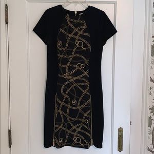 Michael Kors gold chain/zipper dress size 0